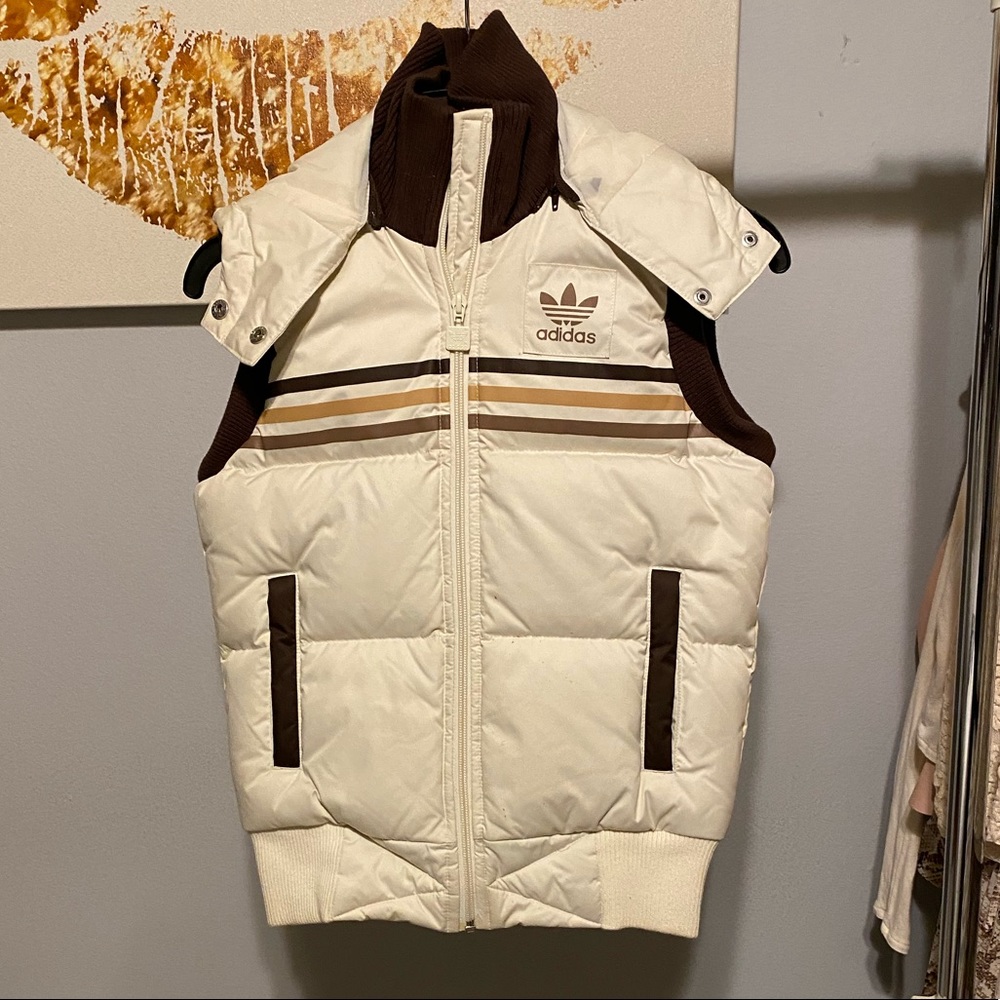 ADIDAS hooded down vest